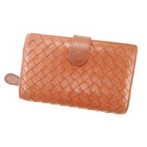 Bottega Veneta Wallet Purse Intrecciato Brown Woman Authentic Used Y2231